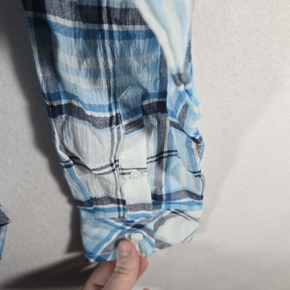 North River Outfitters Womens Size 2XL Plaid Button Down Shirt Blue Gray New - Picture 2 of 13